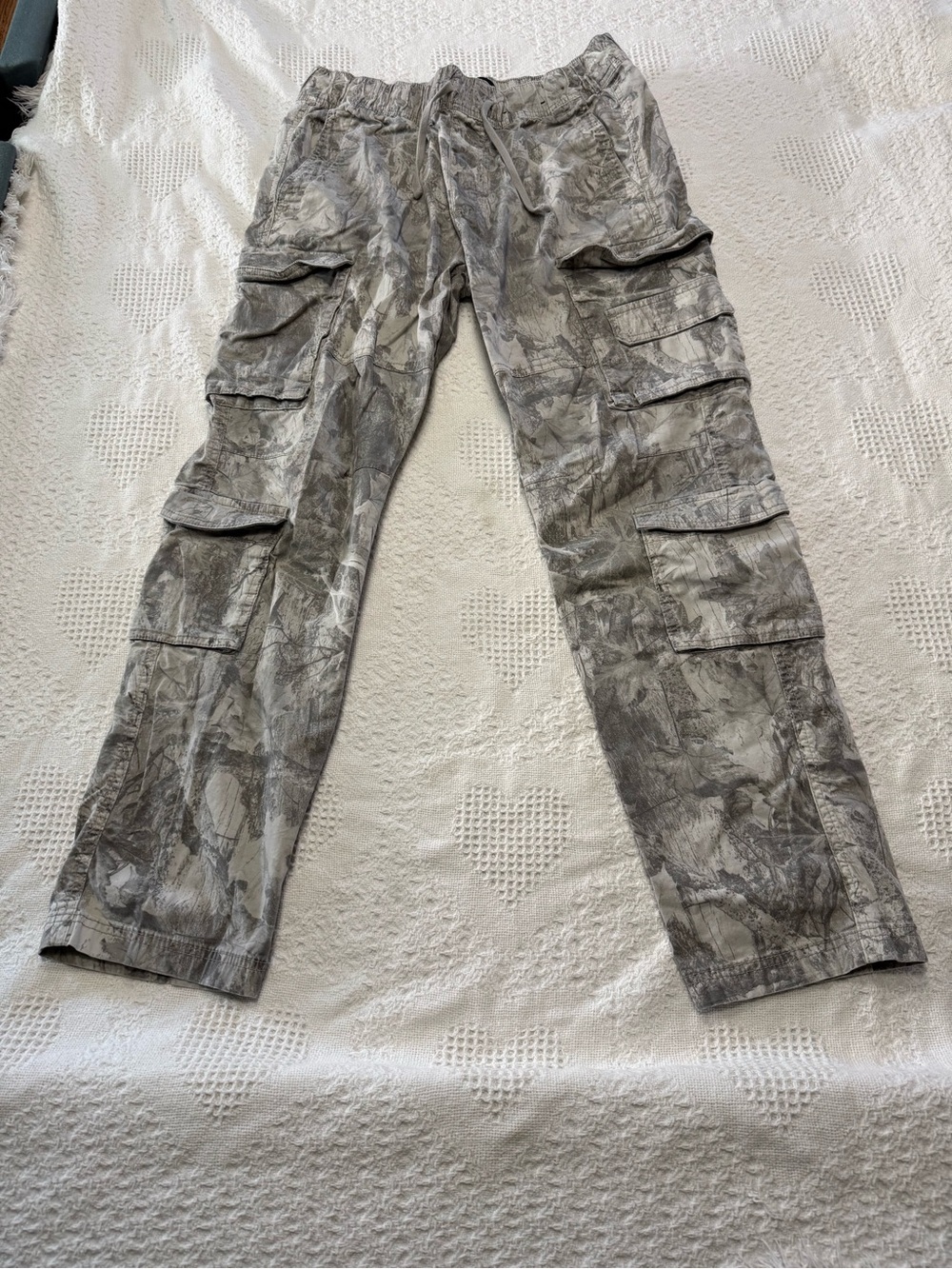 Hollister Gray Camo Cargo Pants (M)